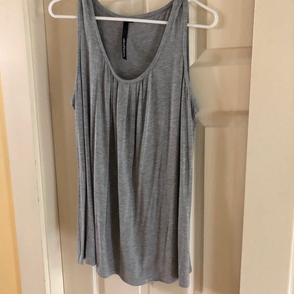 ellumiNation Gray Fly Away Cardigan with Sleeveless Tunic Top XL - Picture 4 of 6